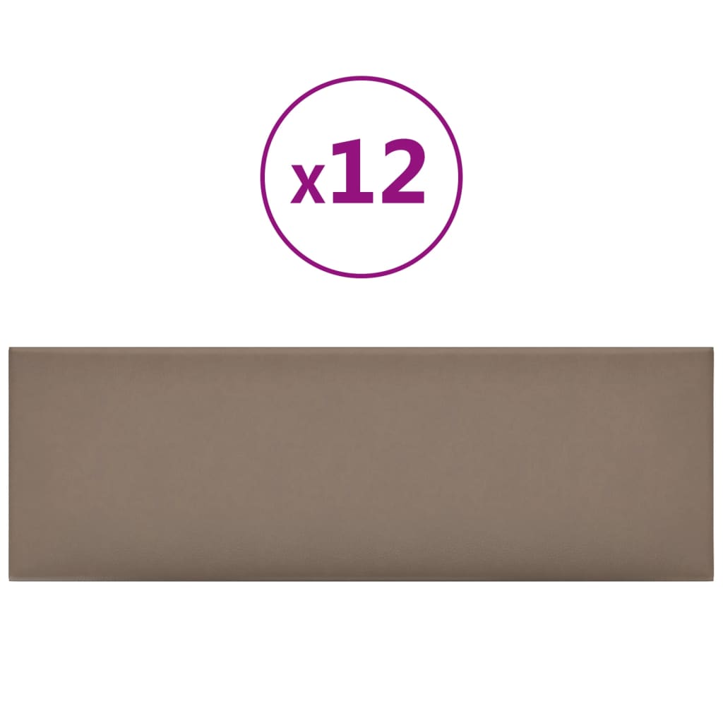 Wandpanelen 3,24 M² Kunstleer Kleurig Cappuccino 90 x 30 cm Rechthoekig