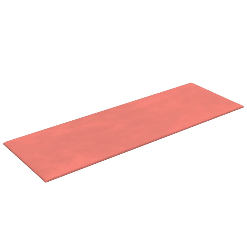 Wandpanelen 3,24 M² Fluweel Roze 90 x 30 cm Rechthoekig