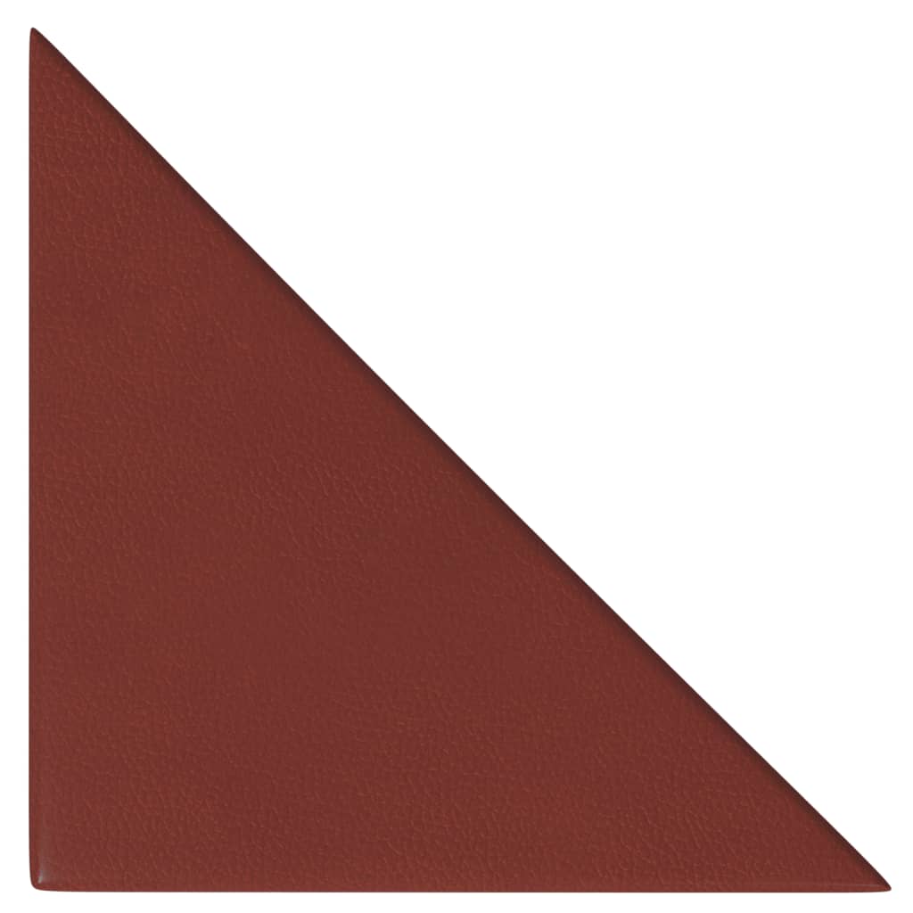 Wandpanelen 0,54 M² Kunstleer Wijnrood 30 x 30 cm Driehoekig