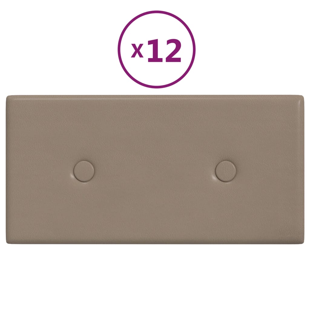 Wandpanelen 0,54 M² Kunstleer Kleurig 30 x 15 cm Cappuccino