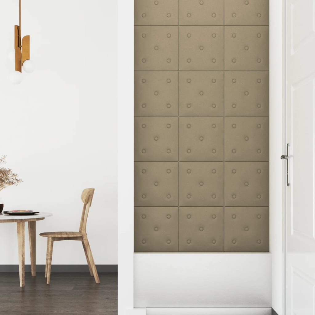 Wandpanelen 1,08 M² Kunstleer Kleurig 30 x 30 cm Cappuccino
