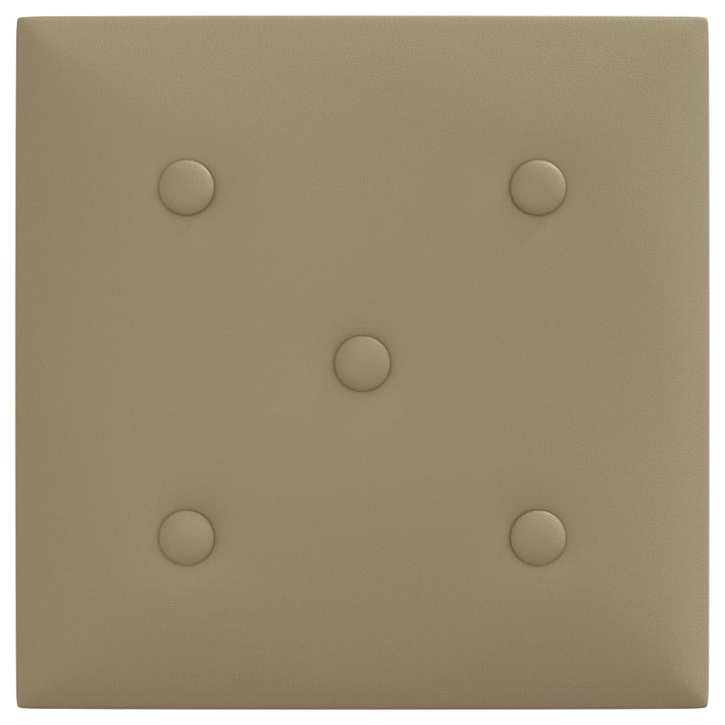 Wandpanelen 1,08 M² Kunstleer Kleurig 30 x 30 cm Cappuccino