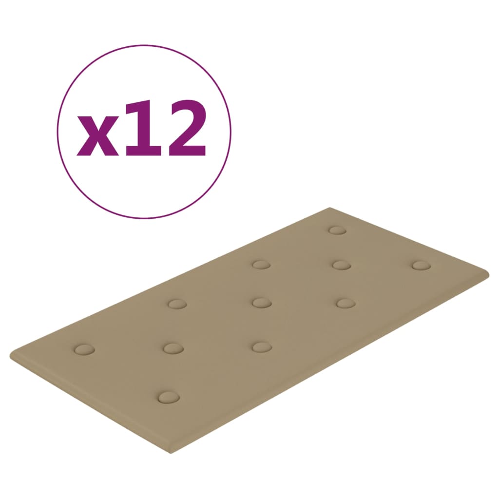 Wandpanelen 2,16 M² Kunstleer Kleur 60 x 30 cm Cappuccino