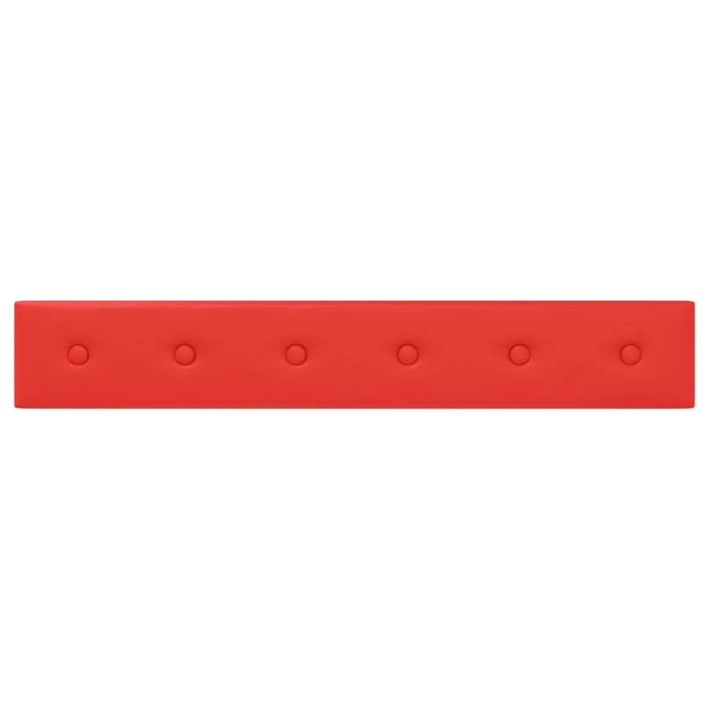 Wandpanelen 1,62 M² Kunstleer 90 x 15 cm Rood