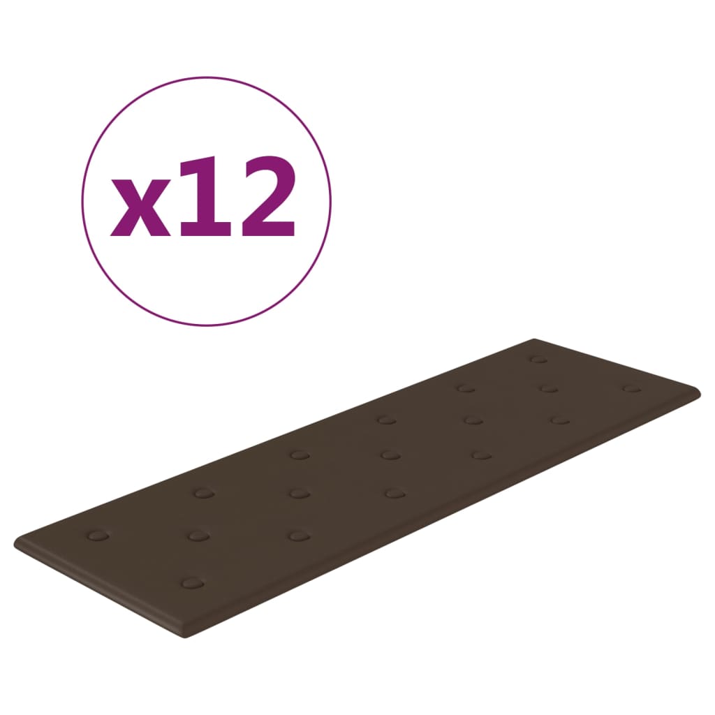 Wandpanelen 3,24 M² Kunstleer 90 x 30 cm Bruin