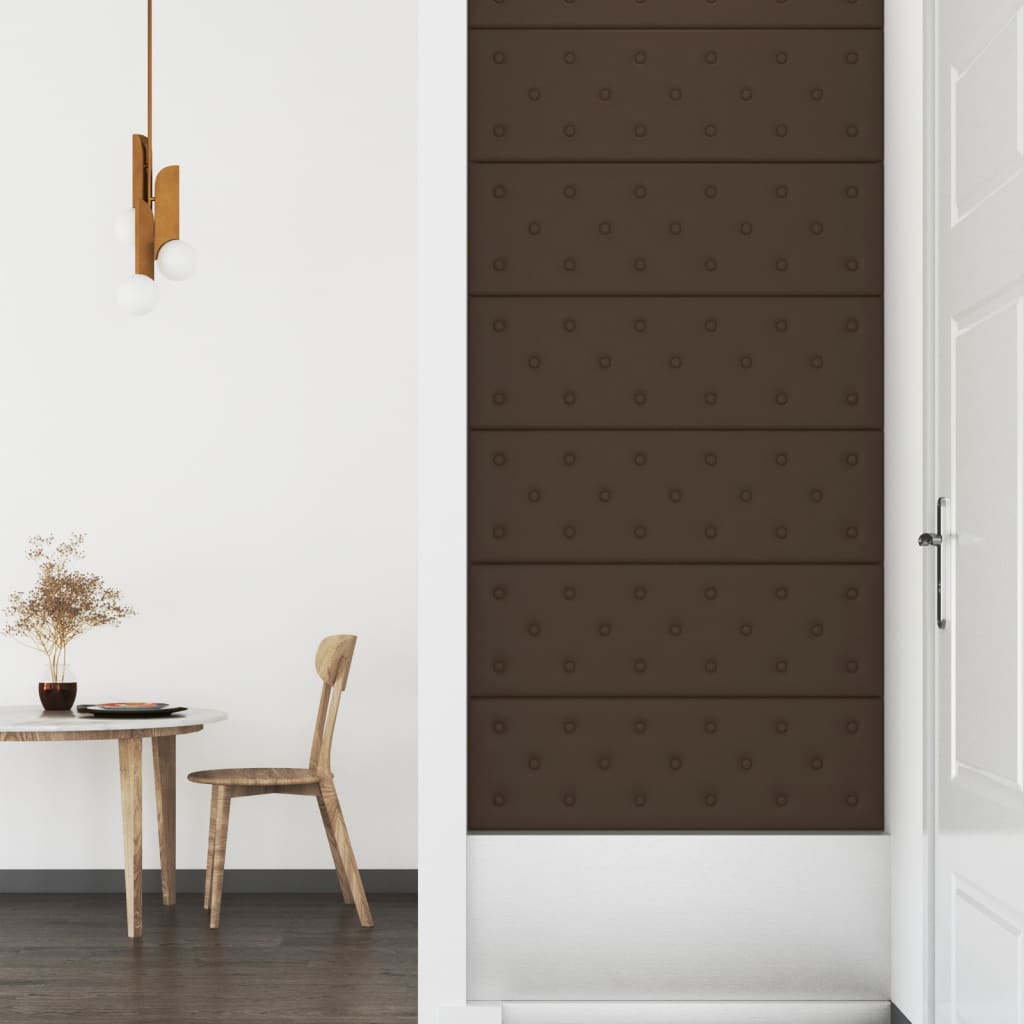 Wandpanelen 3,24 M² Kunstleer 90 x 30 cm Bruin