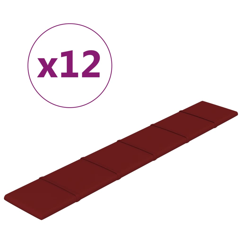 Wandpanelen 1,62 M² Stof 90 x 15 cm Wijnrood