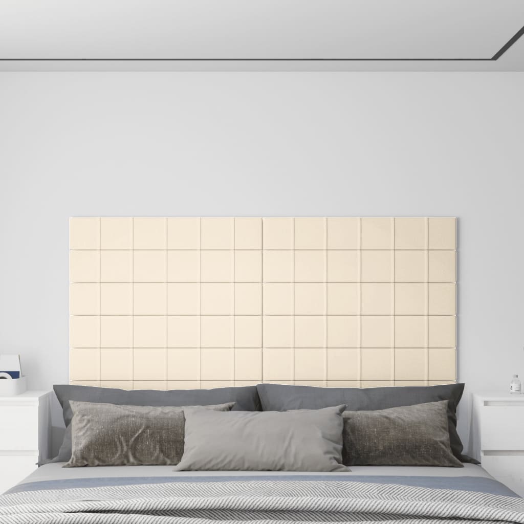 Wandpanelen 1,62 M² Fluweel Kleurig 90 x 15 cm Crème