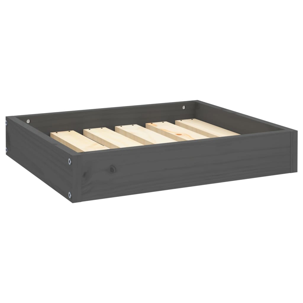 Hondenmand 51,5X44X9 Cm Massief Grenenhout 51.5 x 44 x 9 cm Grijs