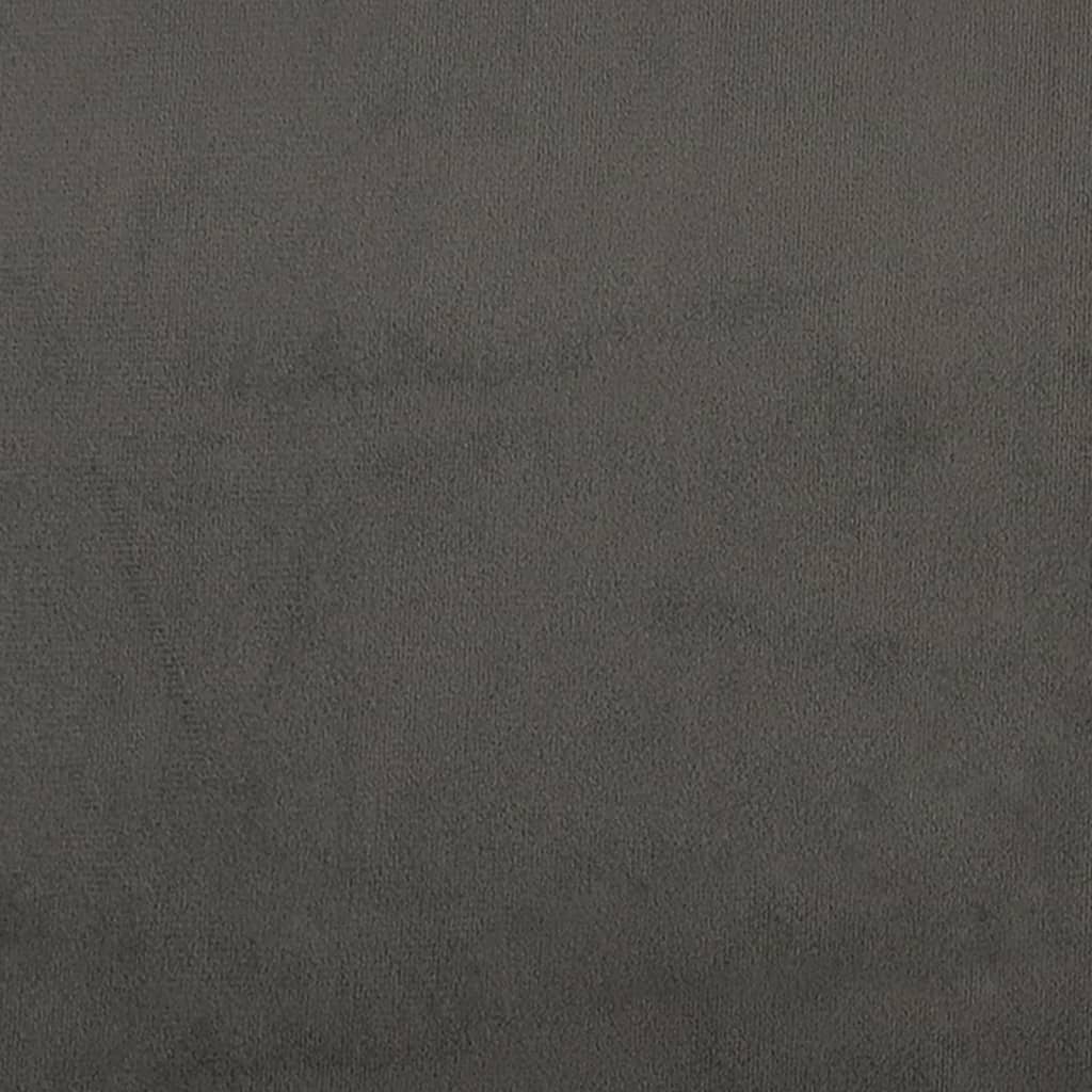 Pocketveringmatras 100x200x20 cm fluweel donkergrijs
