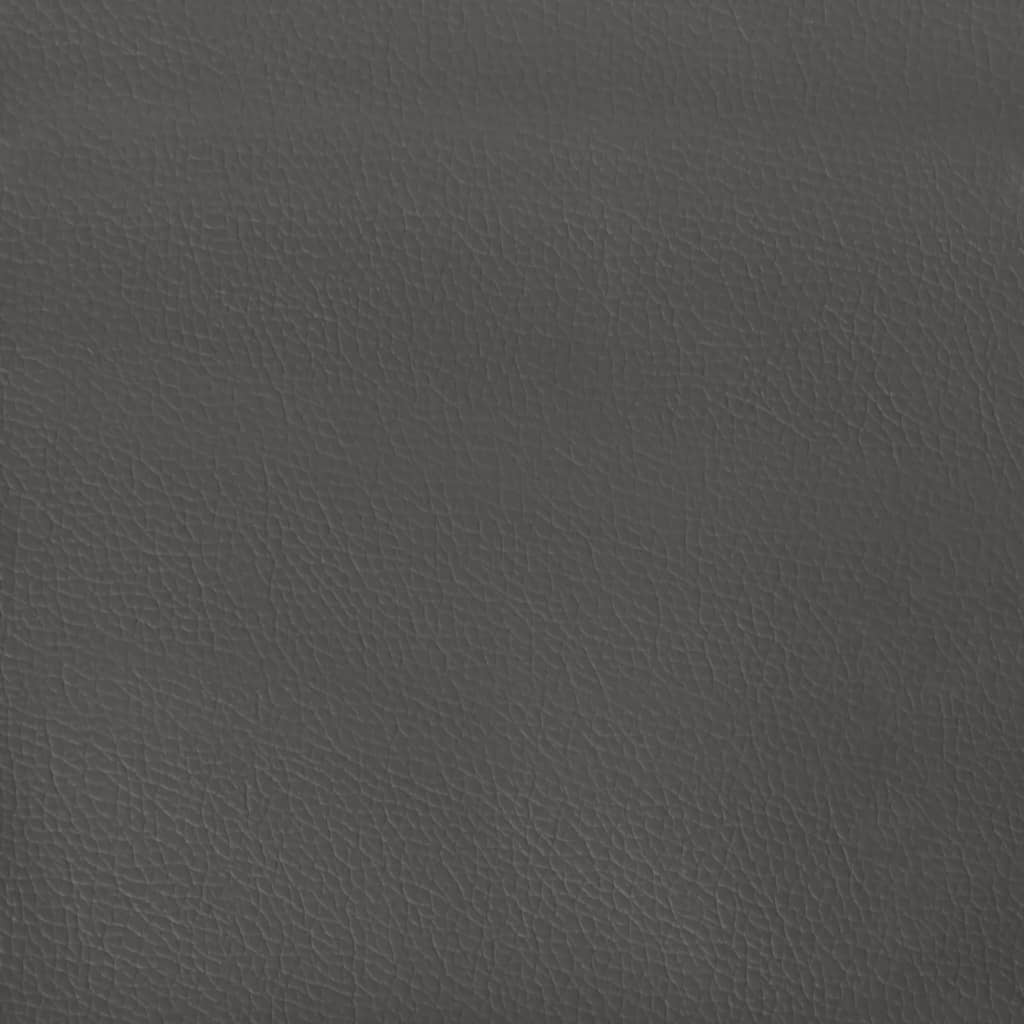 Pocketveringmatras 140x200x20 cm kunstleer grijs