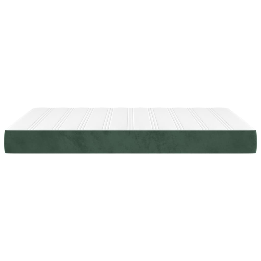 Pocketveringmatras 140x200x20 cm fluweel donkergroen