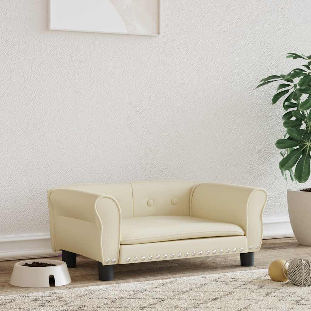 Hondenmand Kleurig 70 x 45 x 30 cm Crème Kunstleer