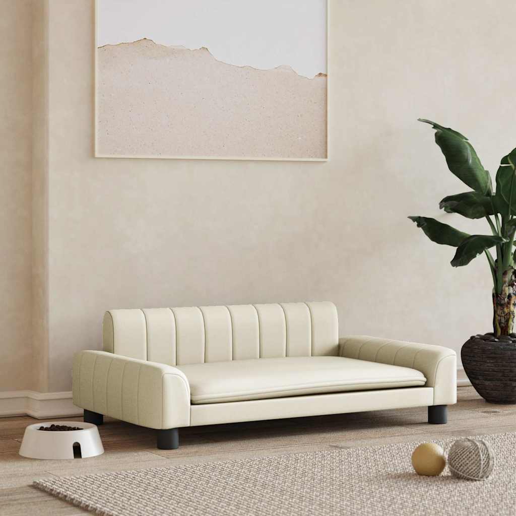 Hondenmand Kleurig 90 x 53 x 30 cm Crème Kunstleer