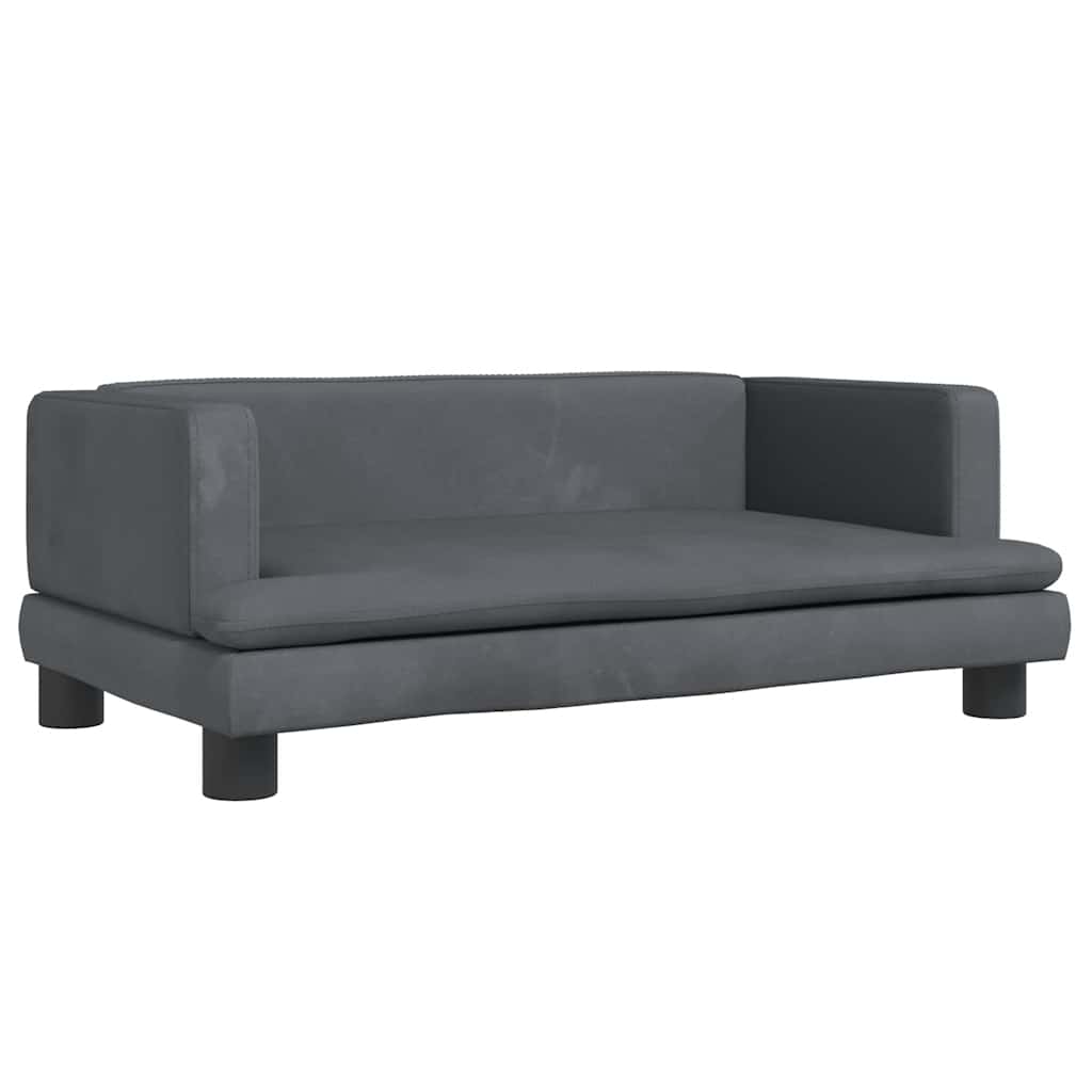 Hondenmand 80 x 45 x 30 cm Donkergrijs Fluweel