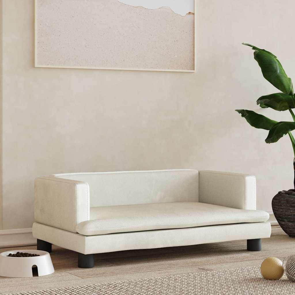 Hondenmand Kleurig 80 x 45 x 30 cm Crème Fluweel