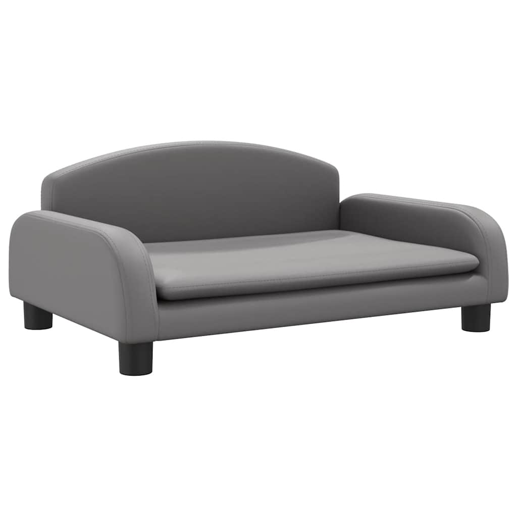 Hondenmand 70 x 45 x 30 cm Grijs Kunstleer