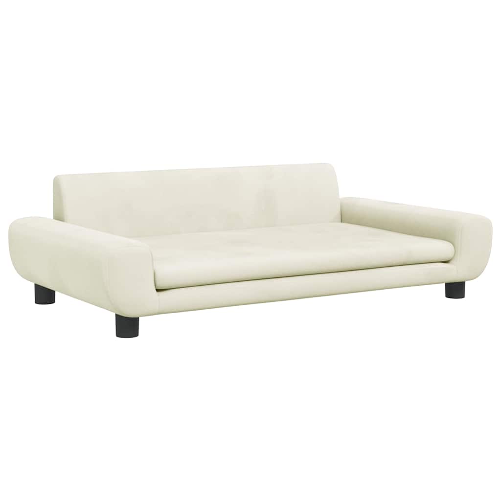 Hondenmand Fluweel Kleurig 100 x 54 x 33 cm Crème