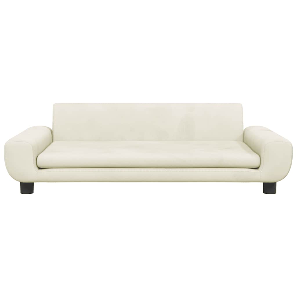 Hondenmand Fluweel Kleurig 100 x 54 x 33 cm Crème