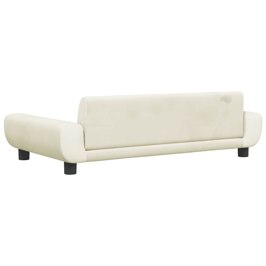 Hondenmand Fluweel Kleurig 100 x 54 x 33 cm Crème