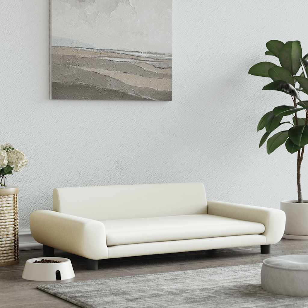 Hondenmand Fluweel Kleurig 100 x 54 x 33 cm Crème