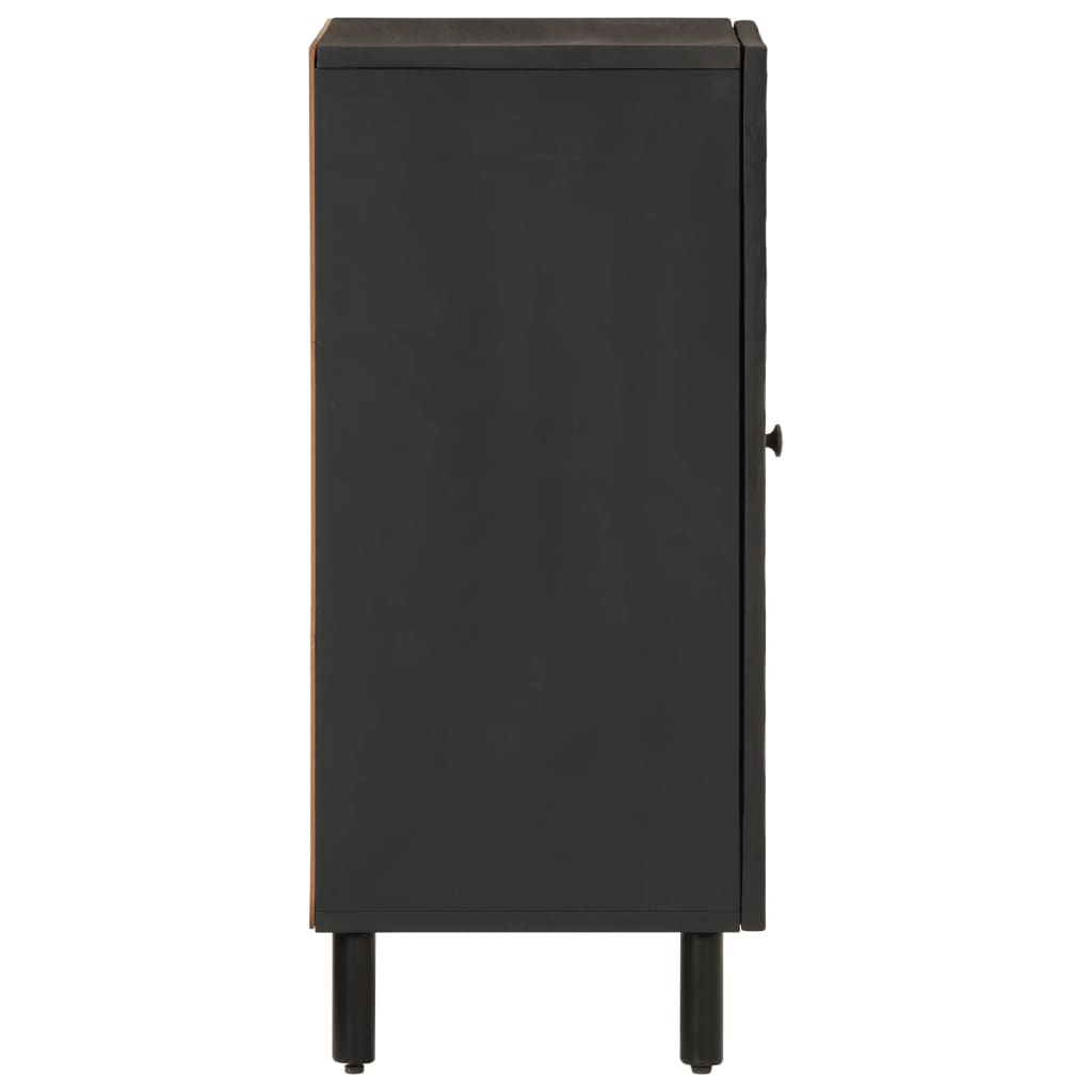 Bijzetkast 40x33x75 cm massief mangohout zwart