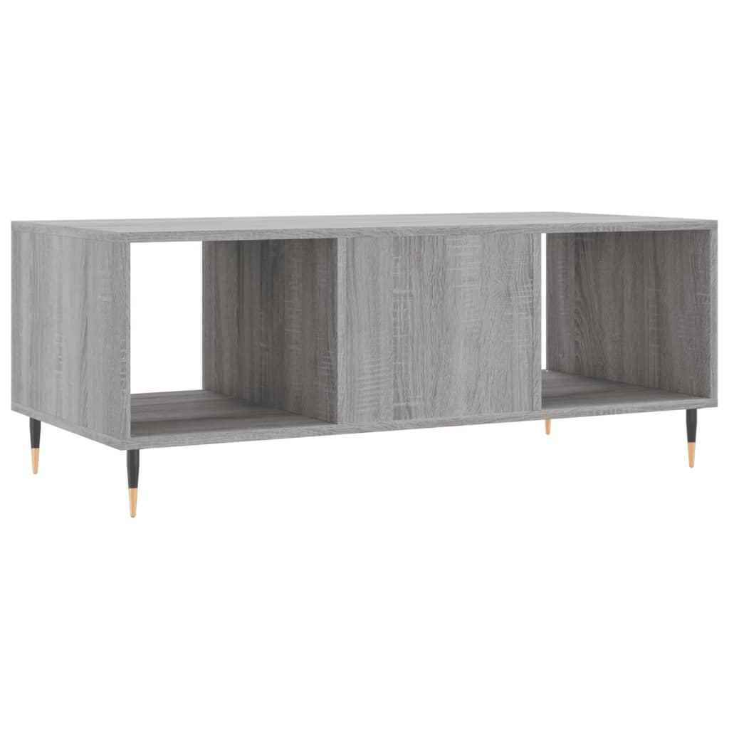 Salontafel 102x50x40 cm bewerkt hout grijs sonoma eikenkleurig