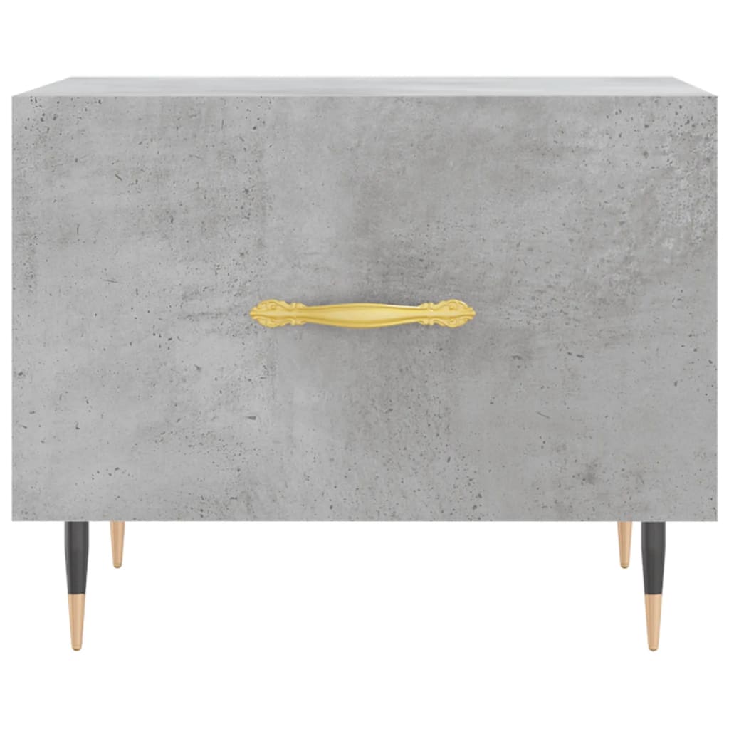 Salontafel 50x50x40 cm bewerkt hout betongrijs