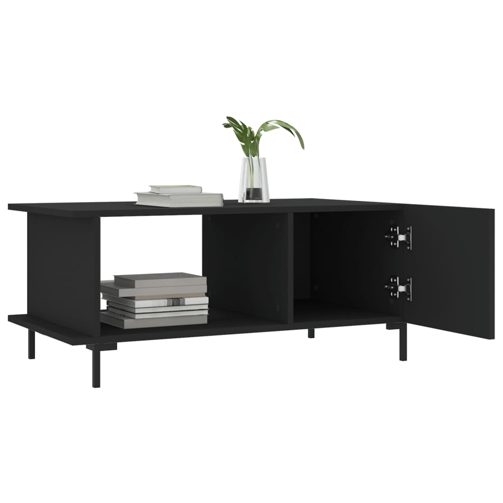 Salontafel 90x50x40 cm bewerkt hout zwart