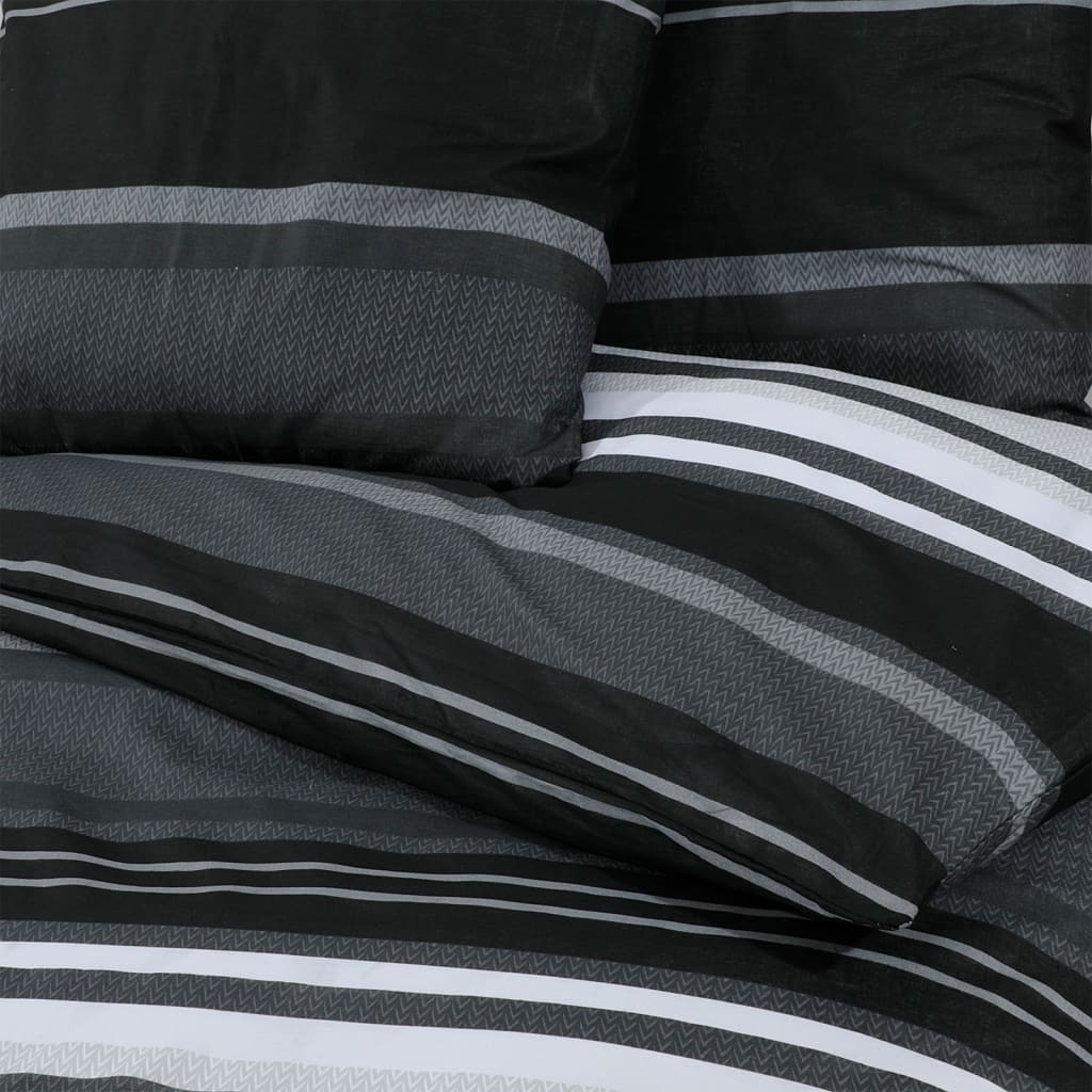 Dekbedovertrekset 240x220 cm katoen zwart en wit