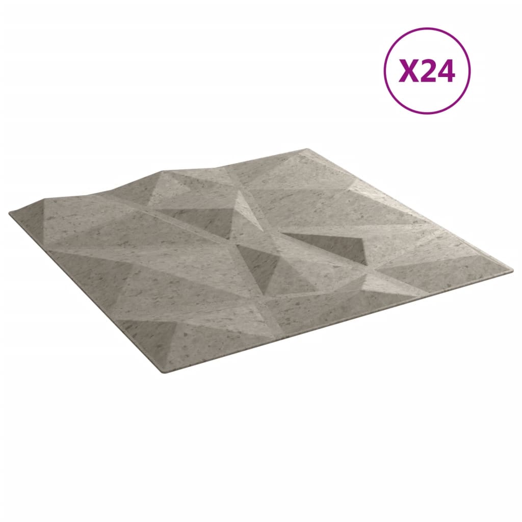 Wandpanelen Diamant 6 M² 50X50 Cm Xps 24 Betongrijs