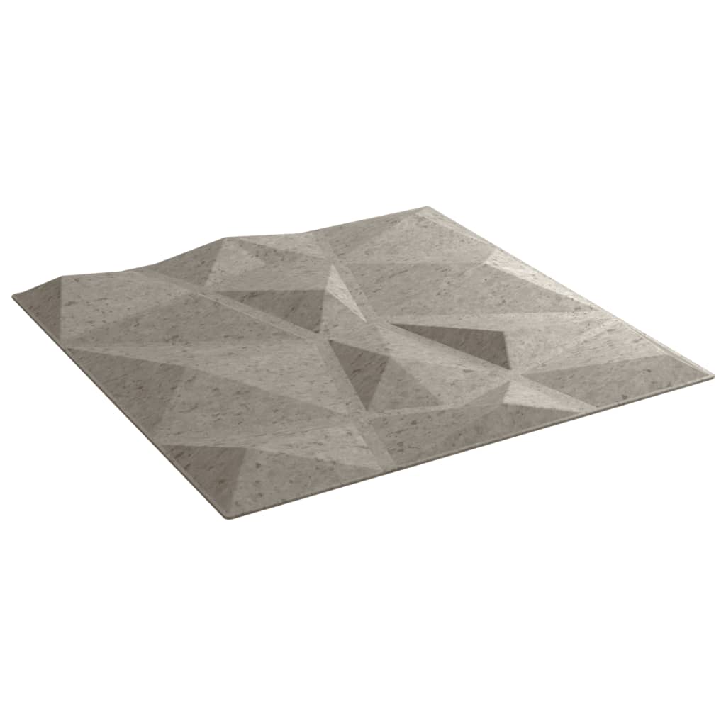 Wandpanelen Diamant 12 M² 50X50 Cm Xps 48 Betongrijs