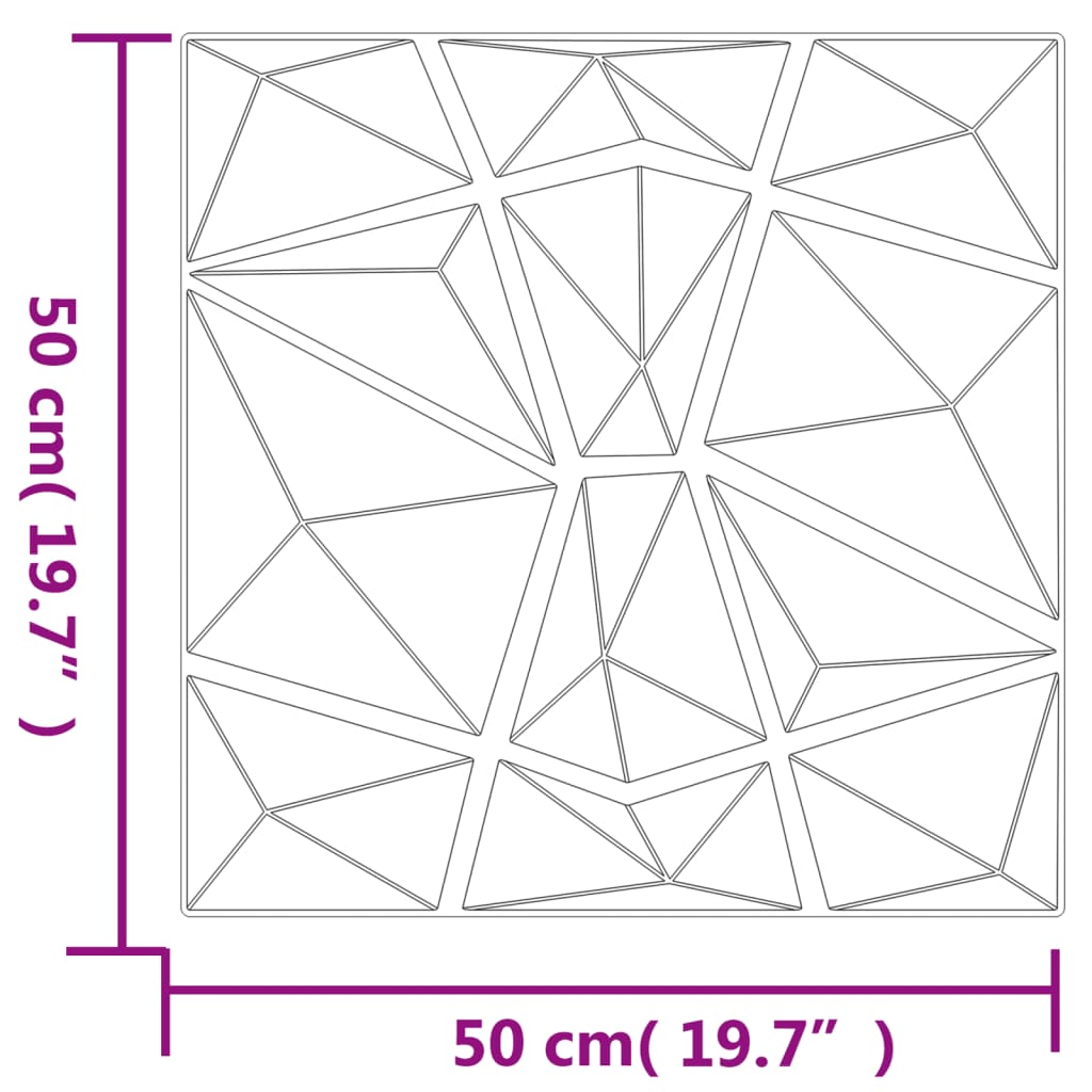 Wandpanelen Diamant 6 M² 50X50 Cm Xps 24 Groen