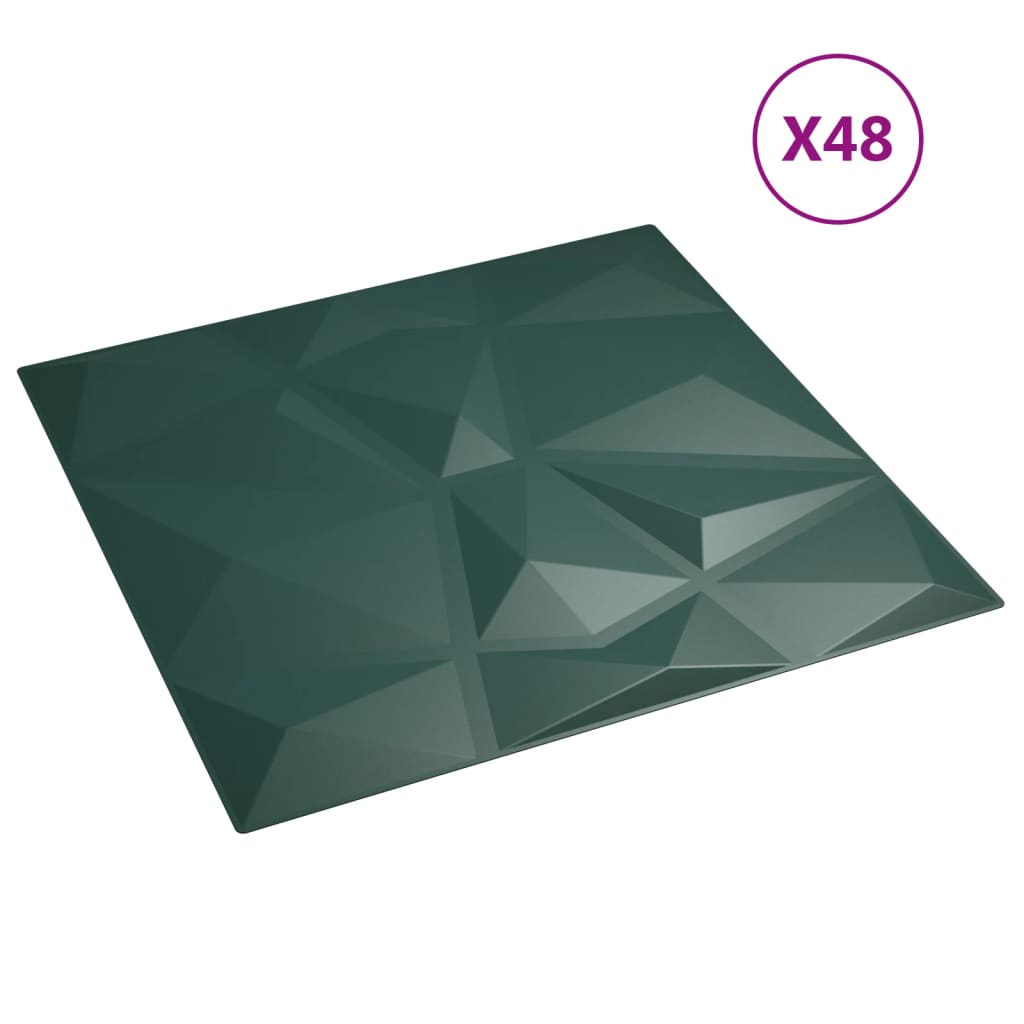 Wandpanelen Diamant 12 M² 50X50 Cm Xps 48 Groen