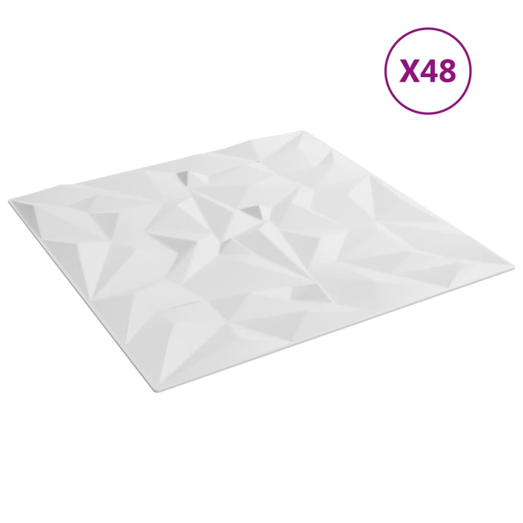 Wandpanelen Amethist 12 M² 50X50 Cm Xps 48 Wit
