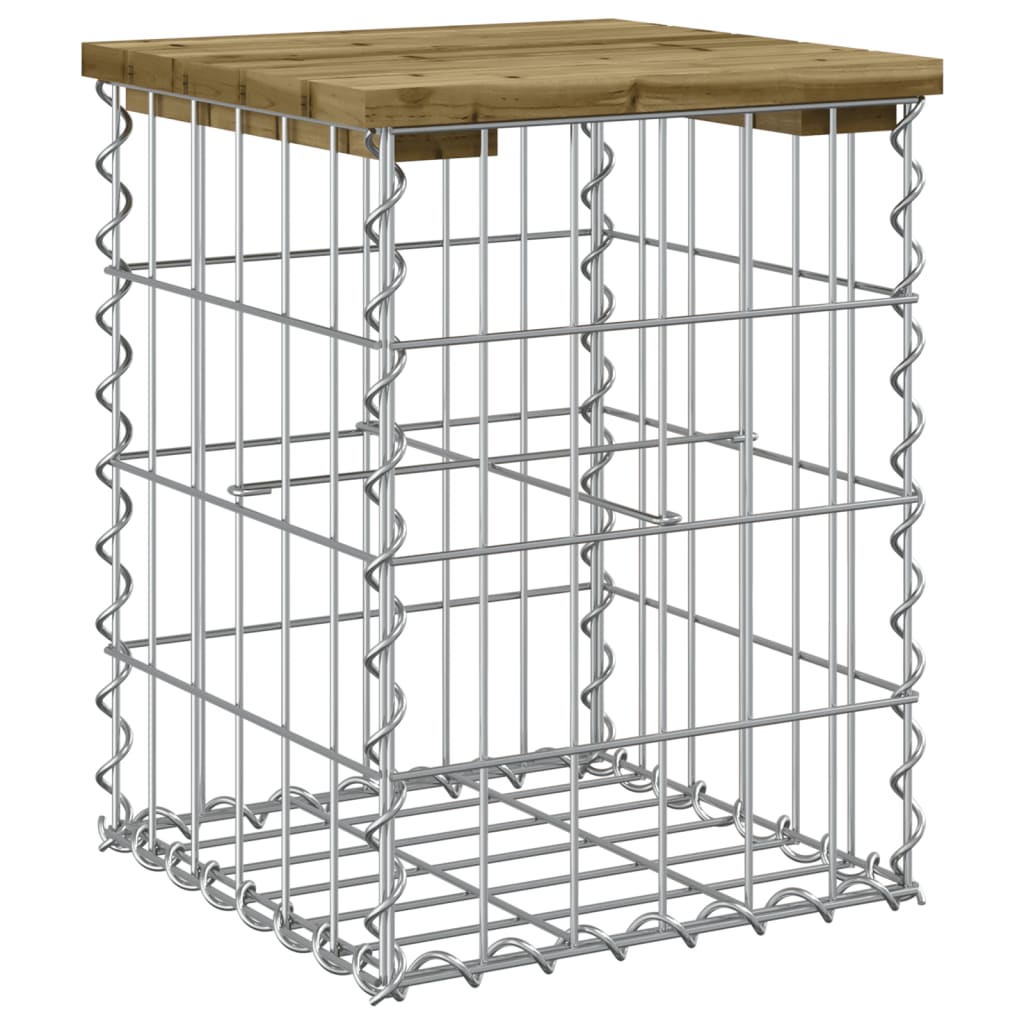 Tuinbank Schanskorfontwerp Geïmpregneerd Grenenhout 33 x 31 x 42 cm Donkerbruin