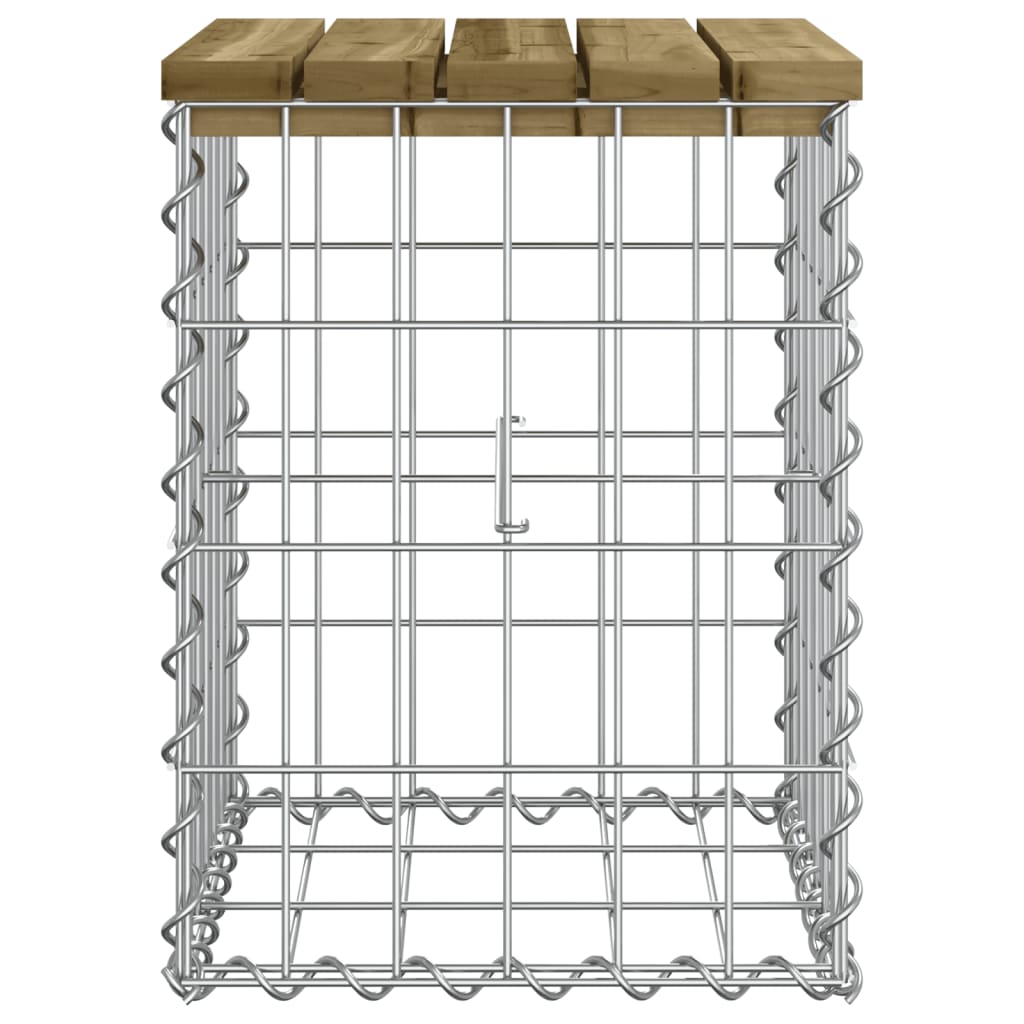 Tuinbank Schanskorfontwerp Geïmpregneerd Grenenhout 33 x 31 x 42 cm Donkerbruin