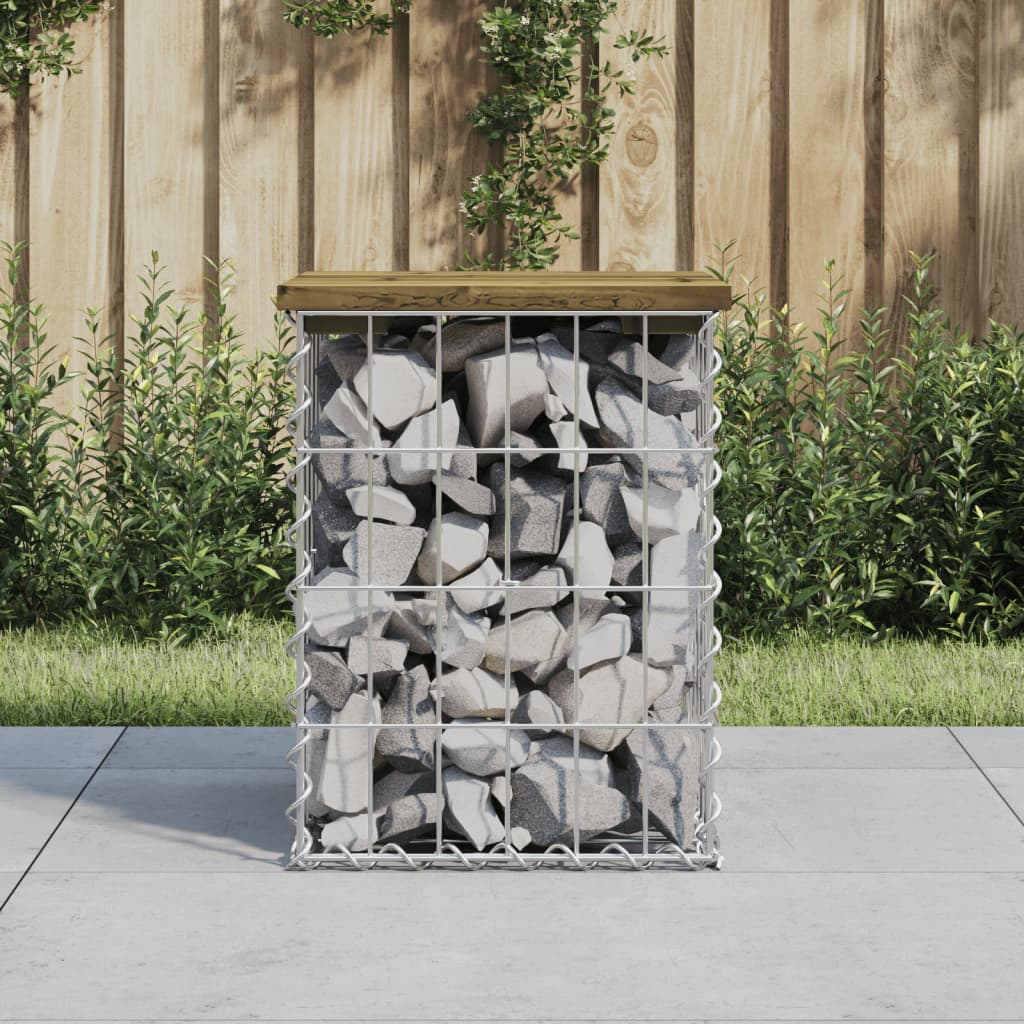 Tuinbank Schanskorfontwerp Geïmpregneerd Grenenhout 33 x 31 x 42 cm Donkerbruin