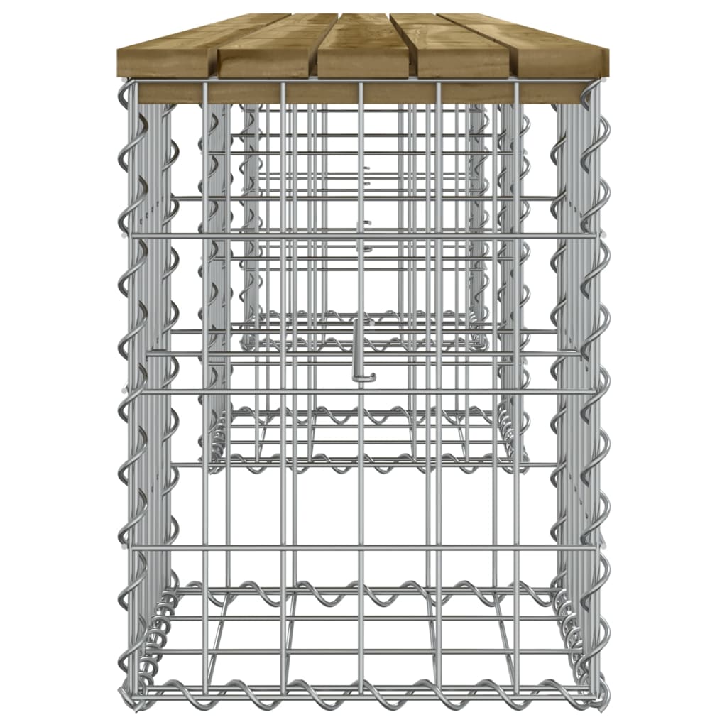 Tuinbank Schanskorfontwerp Geïmpregneerd Hout 203 x 31 x 42 cm Donkerbruin