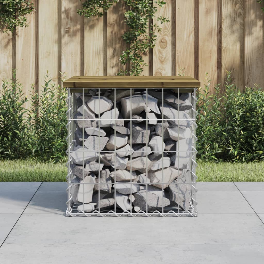 Tuinbank Schanskorfontwerp Geïmpregneerd Grenenhout 43 x 44 x 42 cm Donkerbruin