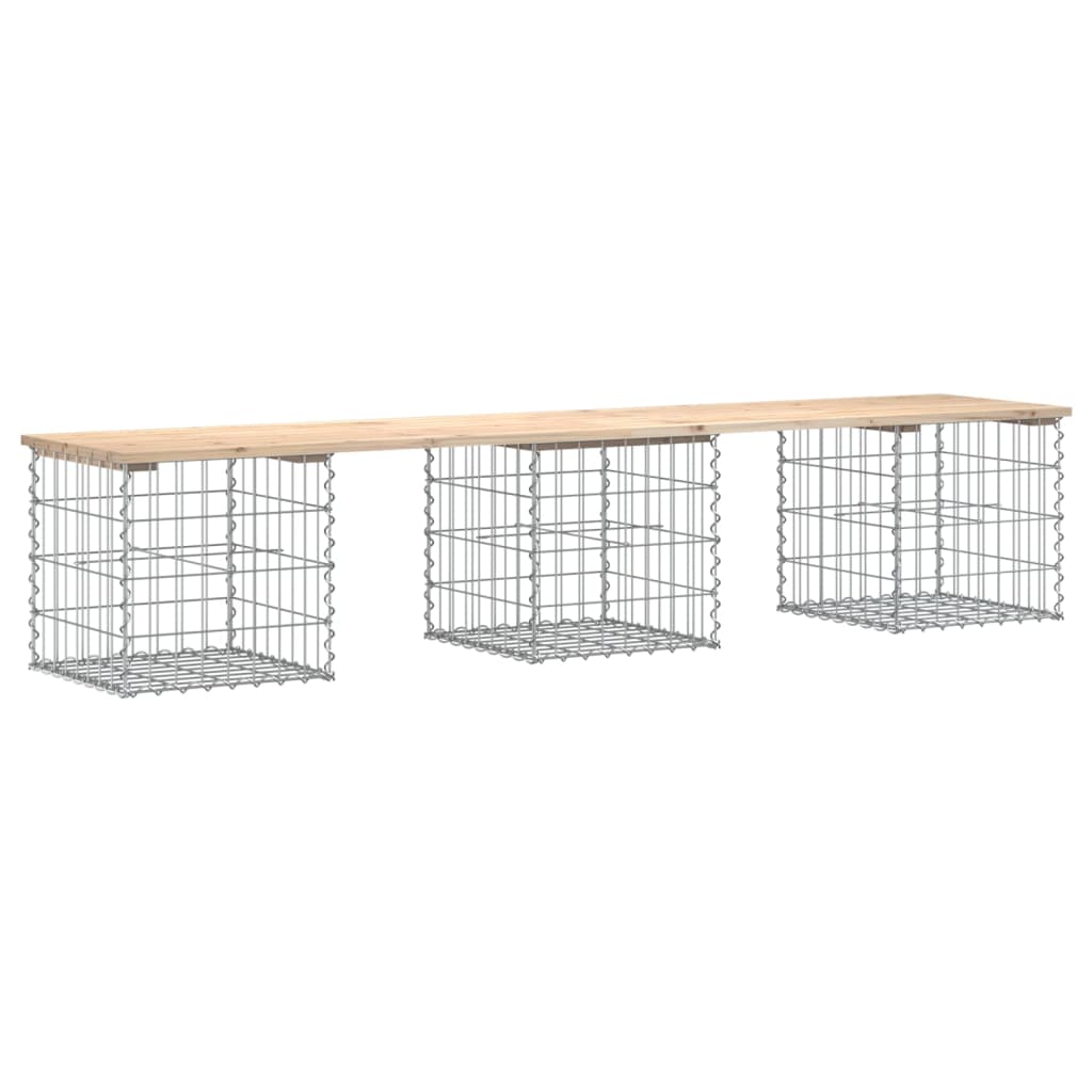 Tuinbank Schanskorfontwerp Massief Grenenhout 203 x 44 x 42 cm Natuurlijk grenenhout