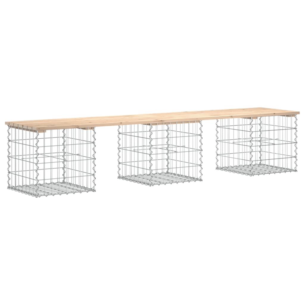 Tuinbank Schanskorfontwerp Massief Grenenhout 203 x 44 x 42 cm Natuurlijk grenenhout