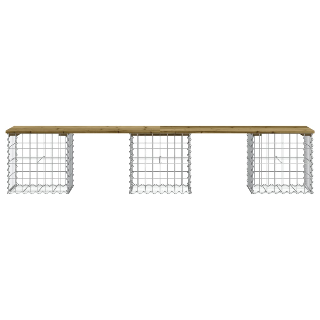 Tuinbank Schanskorfontwerp Geïmpregneerd Hout 203 x 44 x 42 cm Donkerbruin