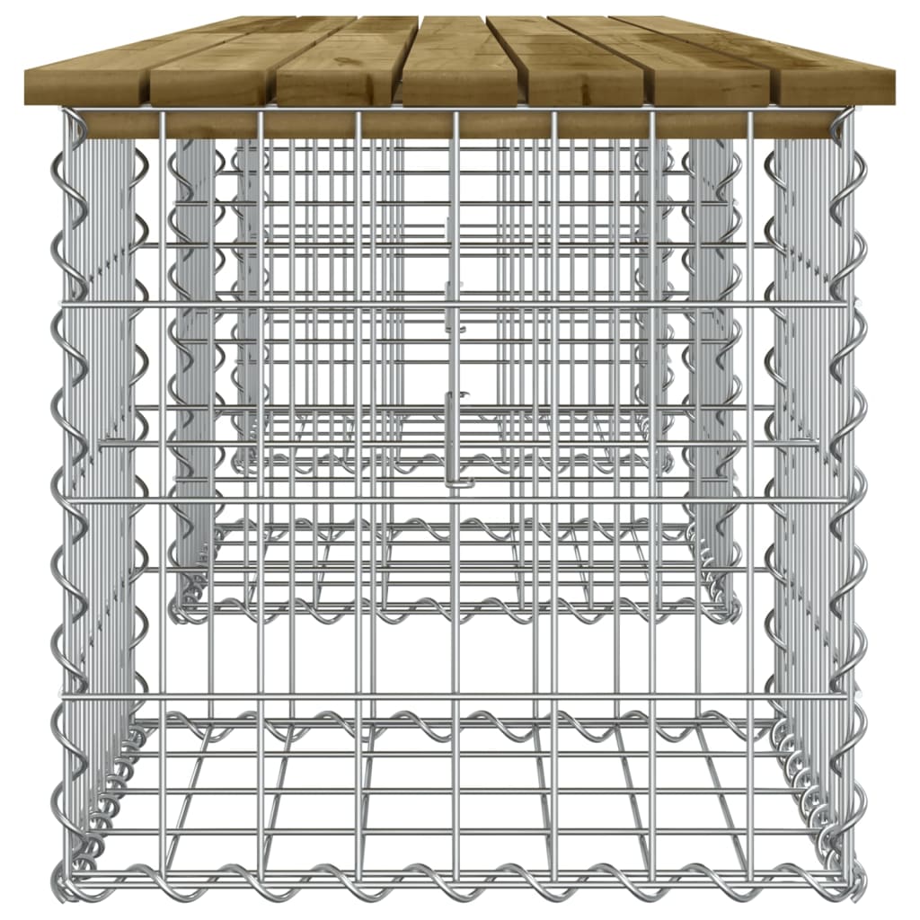 Tuinbank Schanskorfontwerp Geïmpregneerd Hout 203 x 44 x 42 cm Donkerbruin