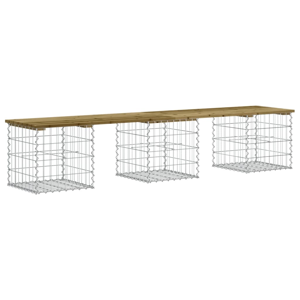 Tuinbank Schanskorfontwerp Geïmpregneerd Hout 203 x 44 x 42 cm Donkerbruin