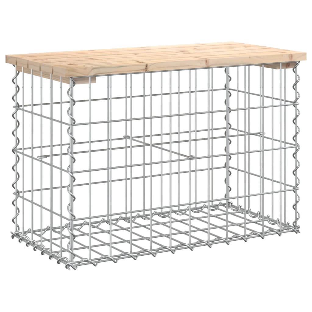 Tuinbank Schanskorfontwerp Massief Grenenhout 63 x 31,5 x 42 cm Natuurlijk grenenhout