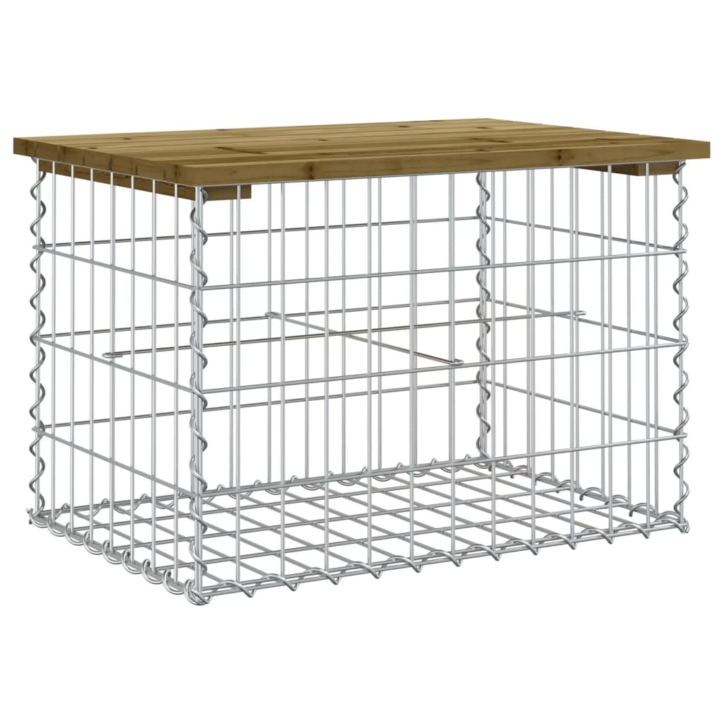 Tuinbank Schanskorfontwerp Geïmpregneerd Grenenhout 63 x 44 x 42 cm Donkerbruin
