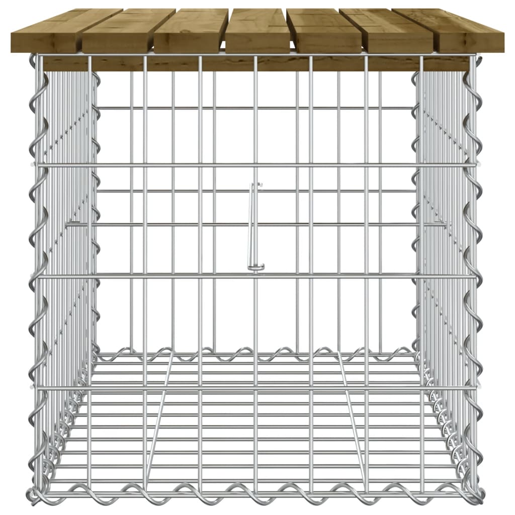 Tuinbank Schanskorfontwerp Geïmpregneerd Grenenhout 63 x 44 x 42 cm Donkerbruin