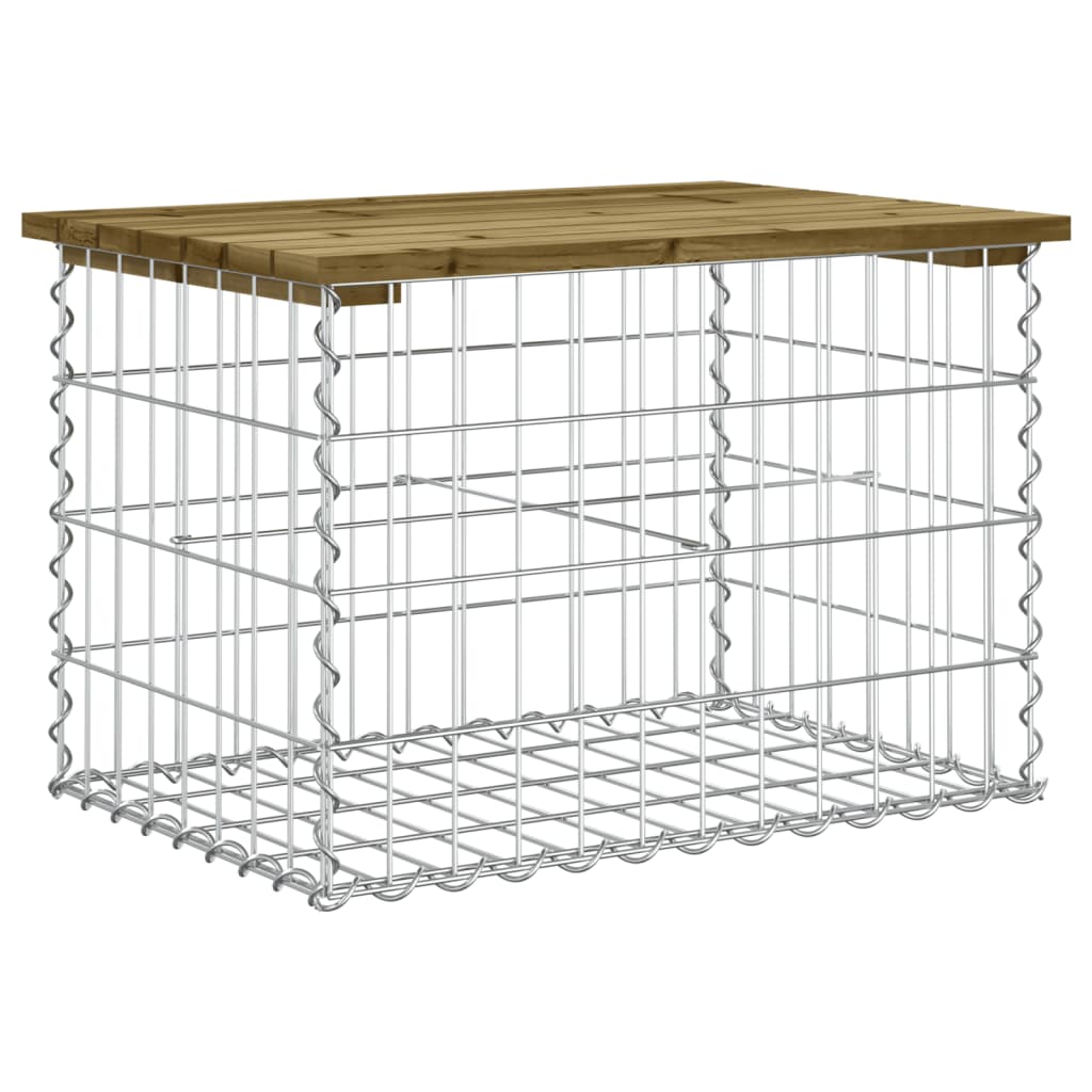 Tuinbank Schanskorfontwerp Geïmpregneerd Grenenhout 63 x 44 x 42 cm Donkerbruin