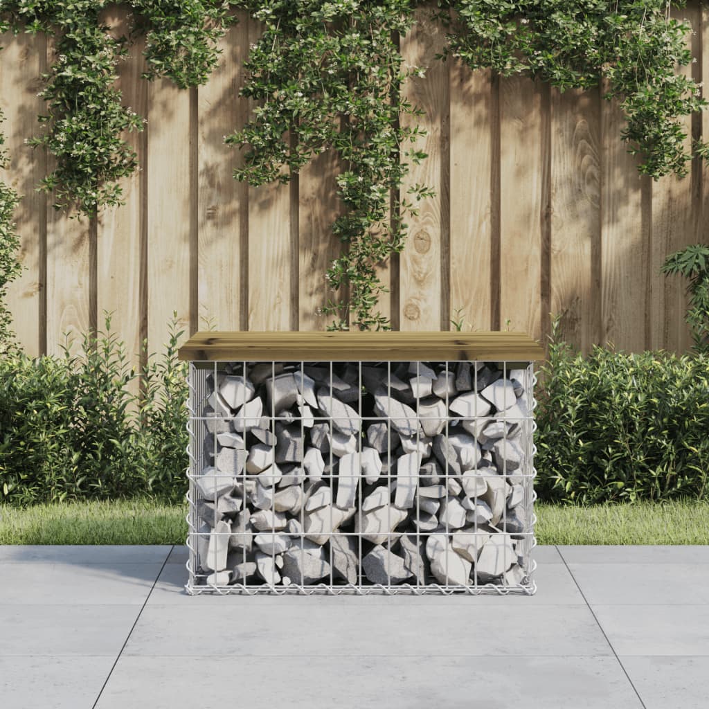 Tuinbank Schanskorfontwerp Geïmpregneerd Grenenhout 63 x 44 x 42 cm Donkerbruin